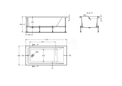 Ванна акриловая Roca EASY 170x80 прямоугольная, белая (Z.RU93.0.762.4)