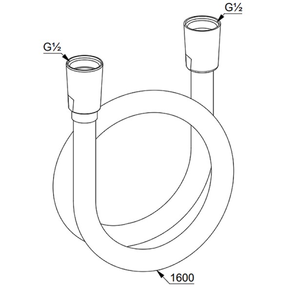 Душевой шланг KLUDI SUPARAFLEX WHITE 1600 мм, белый/хром (6107291-00)