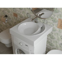 Раковина над стиральной машиной &amp;quot;QOPP-60*60&amp;quot; ш*г, с кронштейнами  (Madera) - 4627173210140 