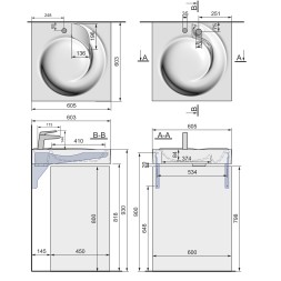 Раковина над стиральной машиной &amp;quot;QOPP-60*60&amp;quot; ш*г, с кронштейнами  (Madera) - 4627173210140 