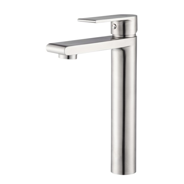 Смеситель для раковины 35к G1099-22 GAPPO нерж. сталь, высокий, литой, САТИН - G1099-22 