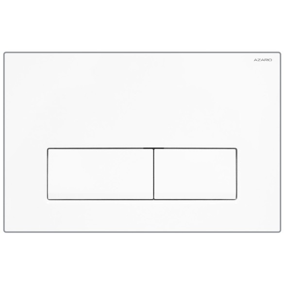 Кнопка смыва AZARIO NEW двойная, пластик, белый глянцевый (AZ-015.01)