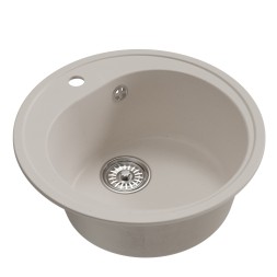 Мойкa ML-GM11 КОМФОРТ круглая, белый (331), 500мм (глуб. чаши 180) - 00-00009306 