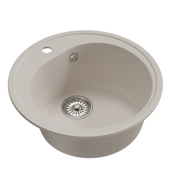 Мойкa ML-GM11 КОМФОРТ круглая, белый (331), 500мм (глуб. чаши 180) - 00-00009306 