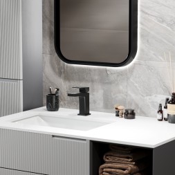 Смеситель для раковины 35k MIXLINE ML34-04 "Solo Black" ЧЕРНЫЙ - ML34-04