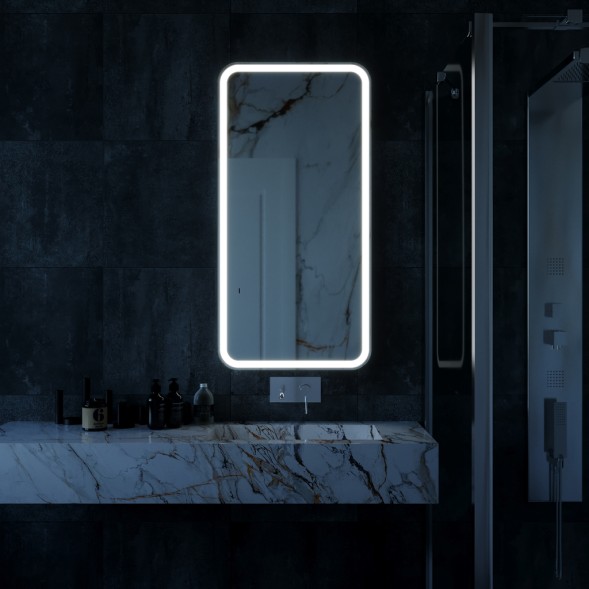 Зеркало MIXLINE &amp;quot;Мальта&amp;quot; 600*1200 (ШВ) бесконтактный сенсор,светодиодная подсветка, гор/верт крепеж - MLZ.Malt.6-12.2.4 