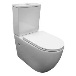 Унитаз напольный Azario Verona, система смыва Tornado, в комплекте с бачком, сиденьем микролифт 660*360*800мм (AZ-8301)