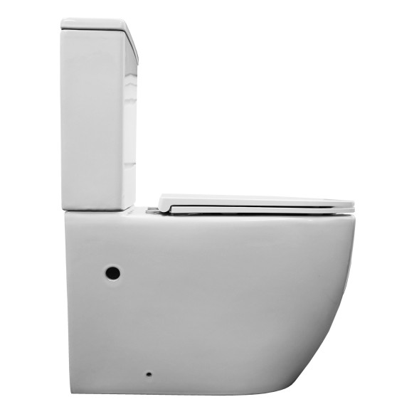 Унитаз напольный Azario Verona, система смыва Tornado, в комплекте с бачком, сиденьем микролифт 660*360*800мм (AZ-8301)