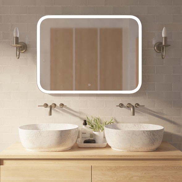 Зеркало MIXLINE &amp;quot;Стив&amp;quot; 915*685 (ШВ) сенсорный выключатель, светодиодная подсветка - ФР-00000843 