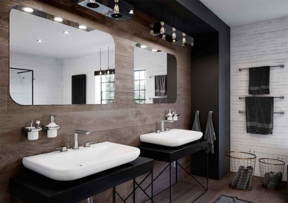 Смеситель для раковины Kludi Ameo двухвентильный, с донным клапаном, на 3 отверстия, хром (413930575)