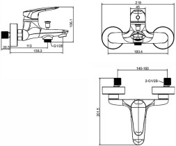 Смеситель для ванны Jacob Delafon Elite хром (E32909-CP)