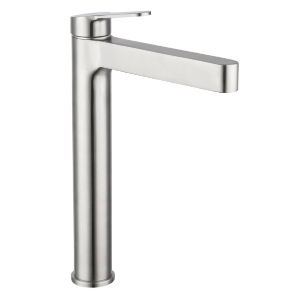 Смеситель для раковины 35к G1099-32 GAPPO высокий, нерж. сталь, литой, п/гайку, САТИН - G1099-32 