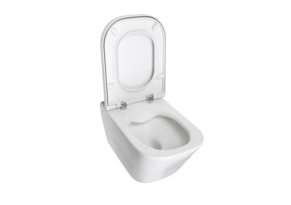 ПЭК: подвесной безободковый унитаз Roca THE GAP, сиденье микролифт, инсталляция Roca Active, клавиша B01