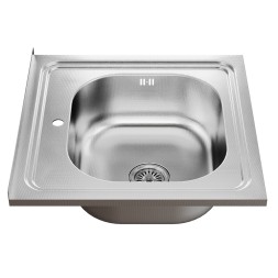 Мойка 50х50 (0,6) вып 3 1/2 MIXLINE 16см с сифоном ДЕКОР - 555228 