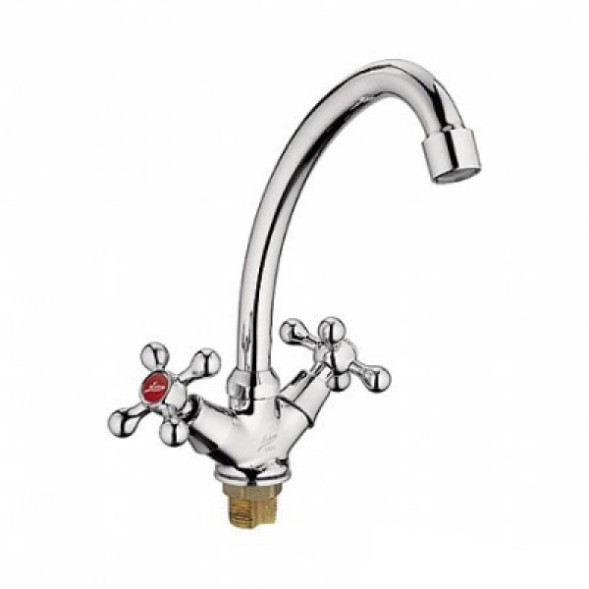 Смеситель для кухни 1/2 кер L5908 Ledeme с лат.гайкой, латунь - L5908 