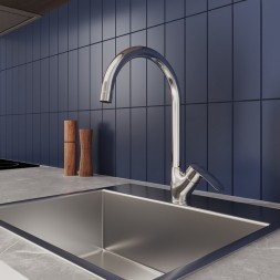 Смеситель для кухни 35к Milardo RORSB0JM05 "Rora" высокий пов. излив, ХРОМ - RORSB0JM05