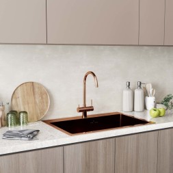 Смеситель для кухни 35k MIXLINE MLSS-0326BR трубчатый излив, подкл.к фильтру, БРОНЗА - MLSS-0326BR