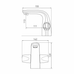 Смеситель для раковины 1/2 кер. MIXLINE ML39-04 "Organic" - ML39-04