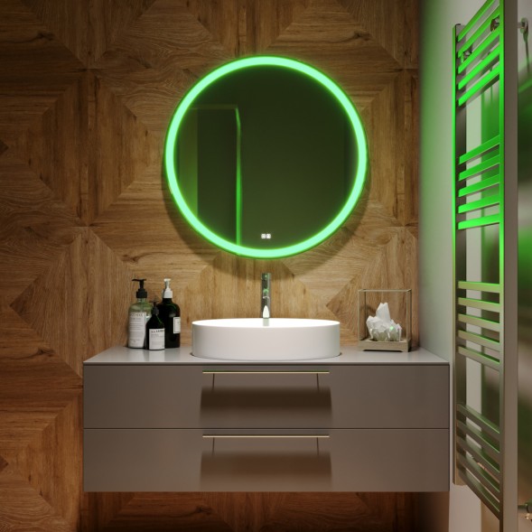 Зеркало MIXLINE &amp;quot;Перла Нео&amp;quot; RGB D770 сенсорный выключатель, МУЛЬТИ-ЦВЕТ - MLZ.Per.neo.7.1.8 