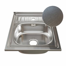 Мойка 50х60 (0,6) вып 3 1/2 MIXLINE 16см с сифоном ДЕКОР - 555229