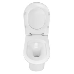 Унитаз-моноблок Creo Ceramique ONE 358х720х760 безободковый, в комплекте с быстросъемным сиденьем микролифт (ON0103)