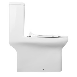 Унитаз-моноблок Creo Ceramique ONE 358х720х760 безободковый, в комплекте с быстросъемным сиденьем микролифт (ON0103)