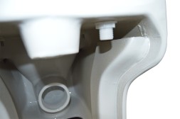 Унитаз-моноблок Creo Ceramique ONE 358х720х760 безободковый, в комплекте с быстросъемным сиденьем микролифт (ON0103)