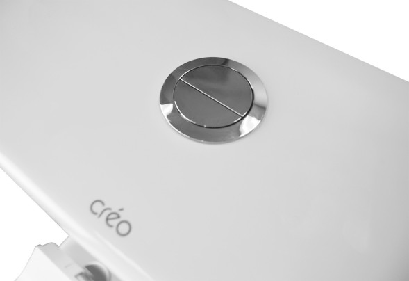 Унитаз-моноблок Creo Ceramique ONE 358х720х760 безободковый, в комплекте с быстросъемным сиденьем микролифт (ON0103)