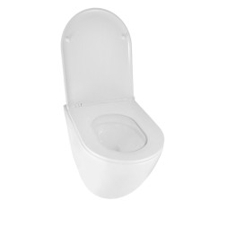 Унитаз подвесной Azario Eclat 520x365x365, безободковый, система слива &amp;quot;Скрытое Торнадо&amp;quot;, с быстросъемным сидением микролифт (AZ-2381-A)