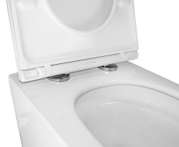 Унитаз подвесной Azario Eclat 520x365x365, безободковый, система слива &amp;quot;Скрытое Торнадо&amp;quot;, с быстросъемным сидением микролифт (AZ-2381-A)