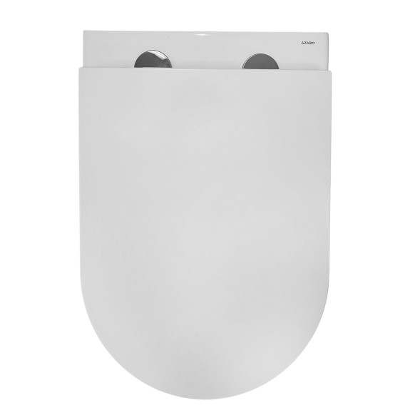 Унитаз подвесной Azario Eclat 520x365x365, безободковый, система слива &amp;quot;Скрытое Торнадо&amp;quot;, с быстросъемным сидением микролифт (AZ-2381-A)