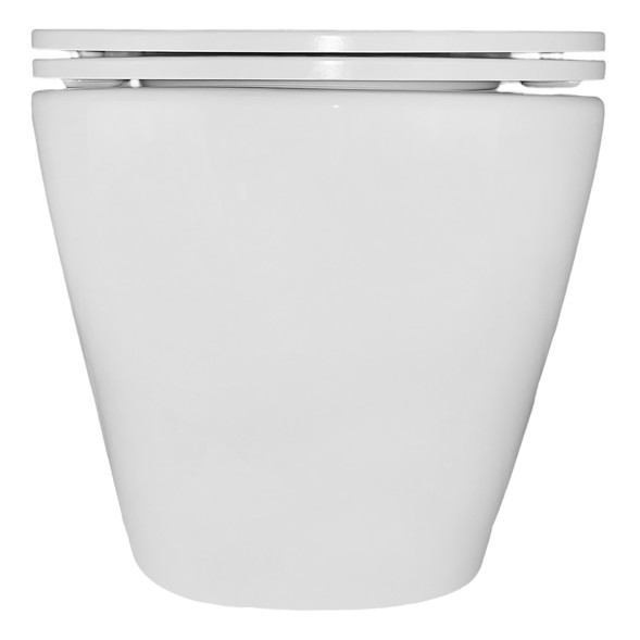 Унитаз подвесной Azario Eclat 520x365x365, безободковый, система слива &amp;quot;Скрытое Торнадо&amp;quot;, с быстросъемным сидением микролифт (AZ-2381-A)