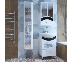 Зеркальный шкаф "РАДУГА-46" ОДУВАНЧИК белый без подсветки - 528041