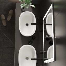 Зеркало MIXLINE &amp;quot;Мелис&amp;quot; 800*700 (ШВ) сенсорный выключатель, светодиодная подсветка - MLZ.Me.8-7.1.2 