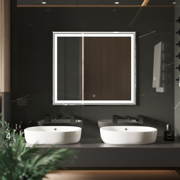 Зеркало MIXLINE &amp;quot;Мелис&amp;quot; 800*700 (ШВ) сенсорный выключатель, светодиодная подсветка - MLZ.Me.8-7.1.2 