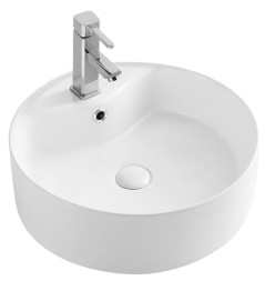 Раковина накладная Azario 460х460х170 круглая белый (AZ-3018)