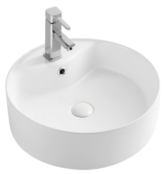 Раковина накладная Azario 460х460х170 круглая белый (AZ-3018)