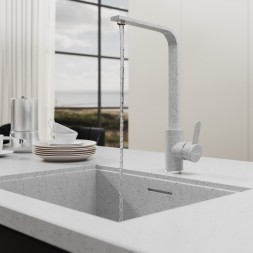 Смеситель для кухни 35к MIXLINE ML-GS14 (328) бежевый высок. излив - ML-GS14 (328) 