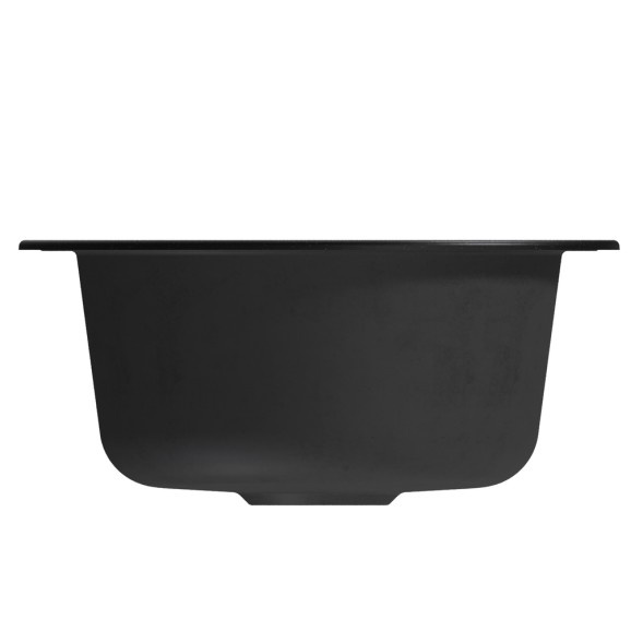 Мойкa ML-GM13 КОМФОРТ круглая, ультра-черная (344), 495мм (глуб. чаши 200) - 00-00009334 