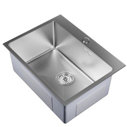 Мойка настол.монтаж 60х45 (3,0) вып 3 1/2 MIXLINE PRO 22см с сифоном (сатин НАНО декор) - 552932