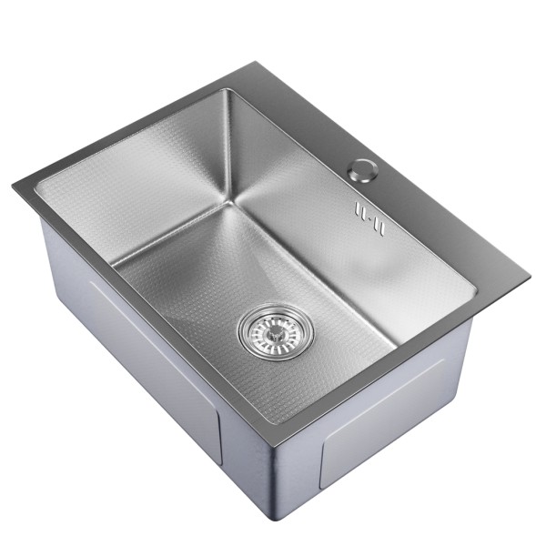 Мойка настол.монтаж 60х45 (3,0) вып 3 1/2  MIXLINE PRO 22см с сифоном (сатин НАНО декор) - 552932 