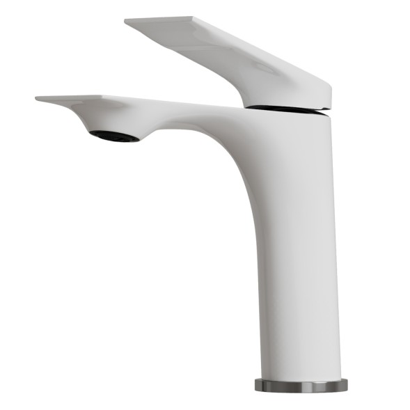 Смеситель для раковины 30k MIXLINE ML41-04 &amp;quot;Swan White&amp;quot; БЕЛЫЙ/ХРОМ - ML41-04 