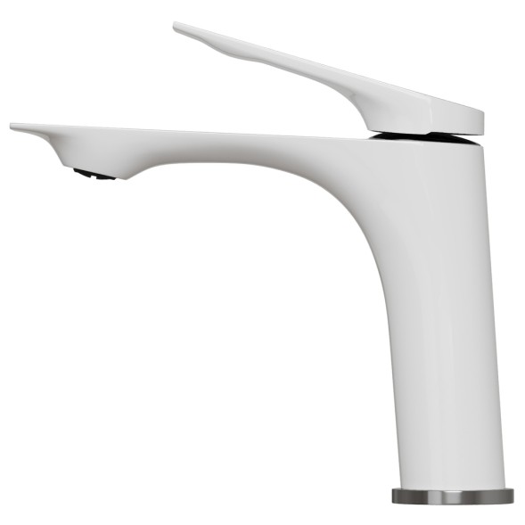 Смеситель для раковины 30k MIXLINE ML41-04 &amp;quot;Swan White&amp;quot; БЕЛЫЙ/ХРОМ - ML41-04 