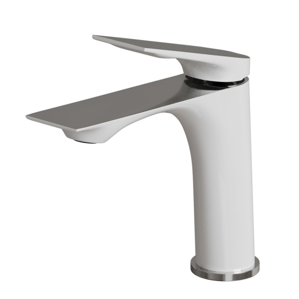 Смеситель для раковины 30k MIXLINE ML41-04 &amp;quot;Swan White&amp;quot; БЕЛЫЙ/ХРОМ - ML41-04 