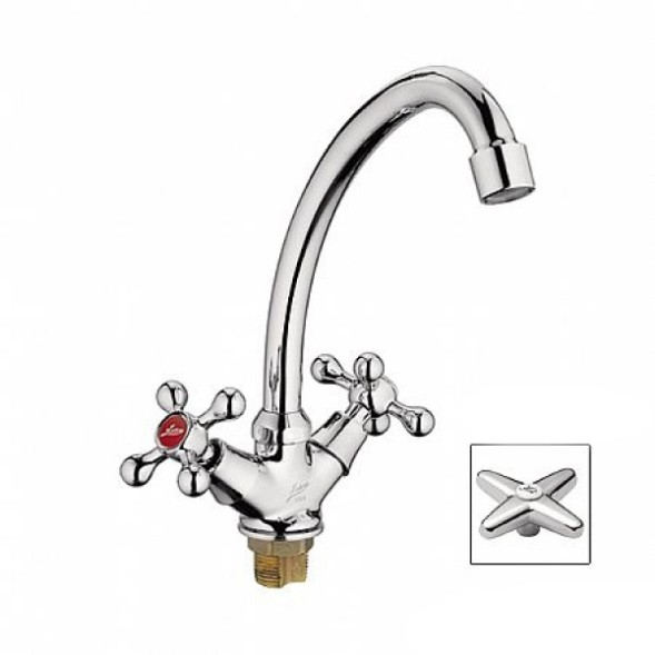 Смеситель для кухни 1/2 кер L5920 Ledeme с лат.гайкой, латунь - L5920 