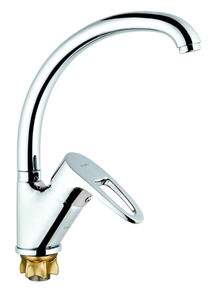 Смеситель для кухни 40к Glauf 9G4-A180 ЛАТ бок. ручка, п/гайку - 9G4-A180 