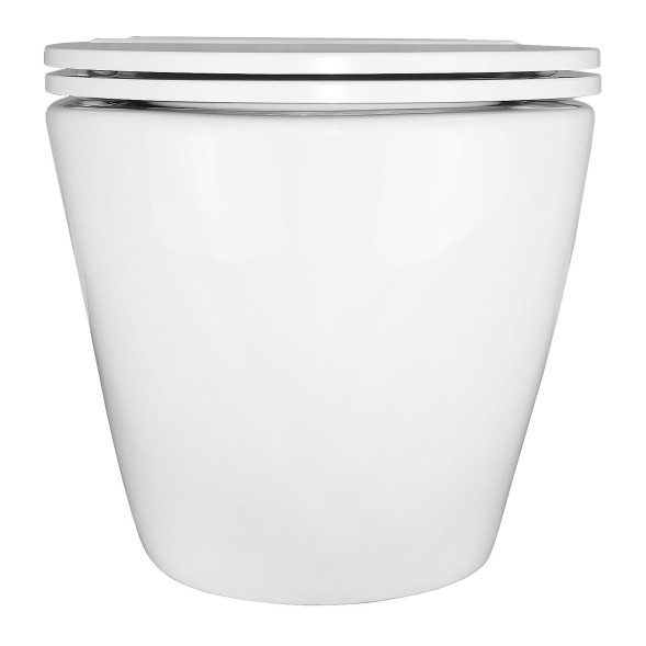 Унитаз импульсный Azario 360х570х375 подвесной, полукруглый, быстросъемное сиденье микролифт, монтажная рама в комплекте (AZ-102C)