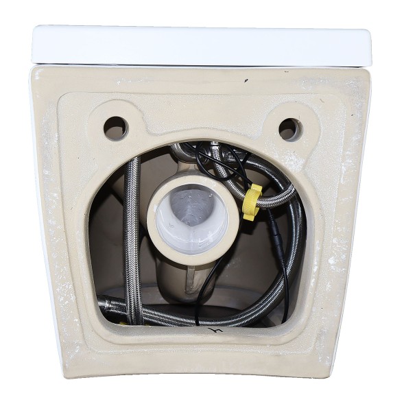 Унитаз импульсный Azario 360х570х375 подвесной, полукруглый, быстросъемное сиденье микролифт, монтажная рама в комплекте (AZ-102C)