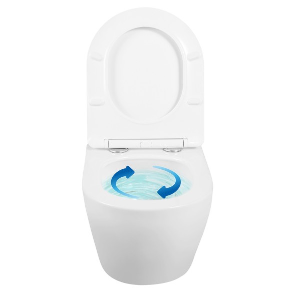 Унитаз подвесной Loranto ESTER 360х485х320 с системой смыва &amp;quot;Tornado&amp;quot;, в комплекте с быстросъемным сиденьем микролифт, дюропласт (87265)