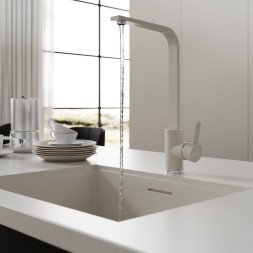 Смеситель для кухни 35к MIXLINE ML-GS14 (331) белый высок. излив - ML-GS14 (331) 